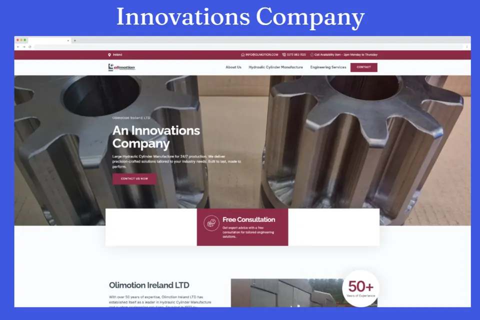 Olimotion Ireland – Hydraulic Cylinder Manufacturer, Ireland
